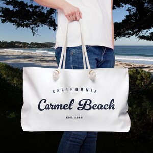Weekender Carmel Beach California Beach Souvenir Carmel-by-the-Sea California Style Seaside Gift Beach Tote Bag West Coast CA US