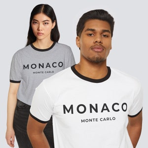 モナコ モンテカルロ Tシャツ お土産 ギフト コートダジュール モナコ公国 南フランス 高級 ホリデー ギフト ビーチ ユニセックス リンガー