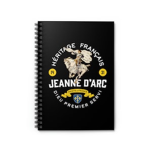Notebook Saint Joan of Arc horse Spiral notebook Catholic gift idea Christian notebook Pilgrimage journal God notebook French Saint