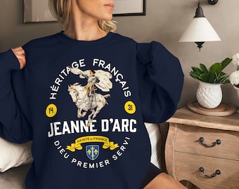 Saint Joan of Arc Sweatshirt Catholic Gift Idea, Unisex Heavy Blend Crewneck