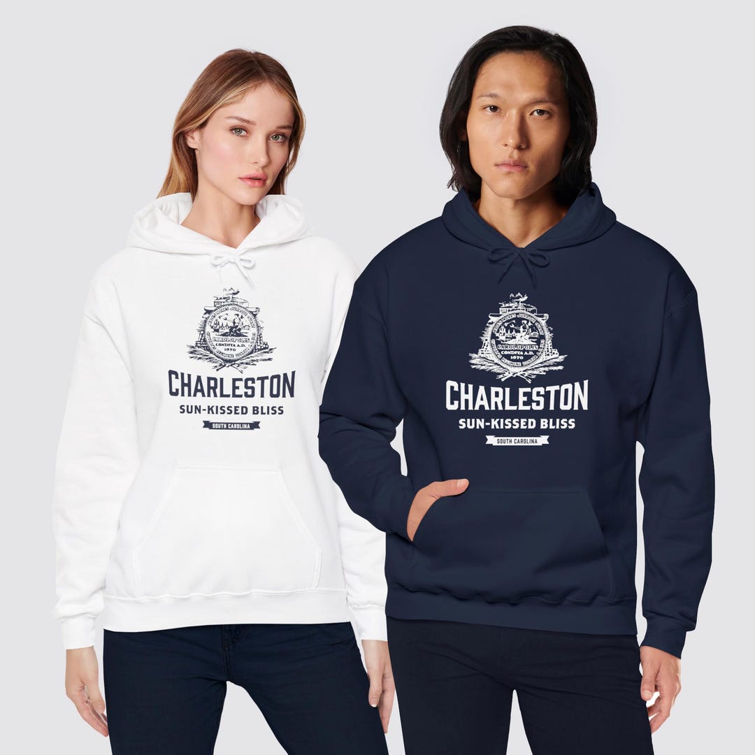 Charleston Hoodie South Carolina Souvenir Charleston Moving Flag