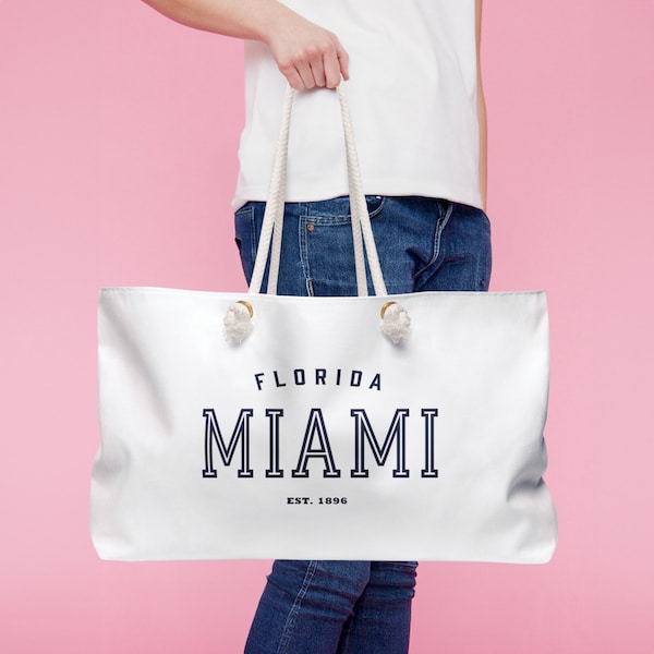 Miami Sac de plage Floride Weekender FL Tote Bag USA