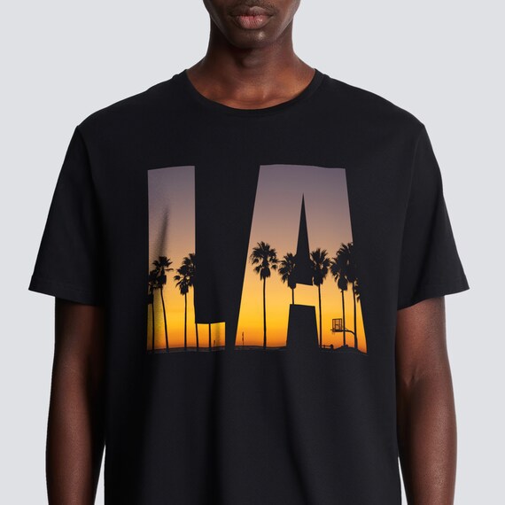 Los Angeles T-Shirt Sunset La Tee Shirt Los Angeles T-Shirt Sunset La Tee Shirt