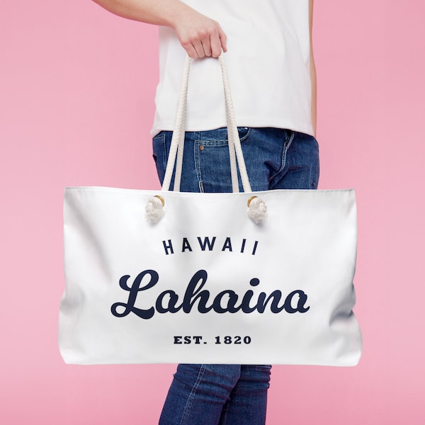 Lahaina Sac de plage Hawaii Weekender Hawaiien Tote Bag