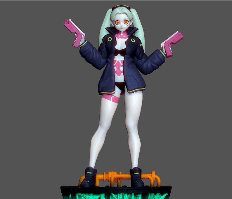Rebecca Cyberpunk Edgerunners 2077 Statue Figure Gift 3D Etsy