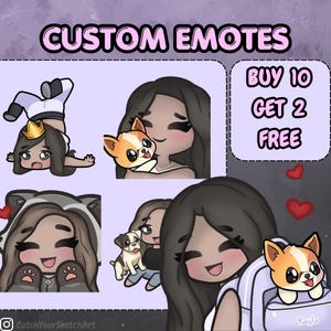 Custom Twitch Emotes | Animated or Static | YCH | Personalized Chibi Anime Twitch & Discord Streaming Commission