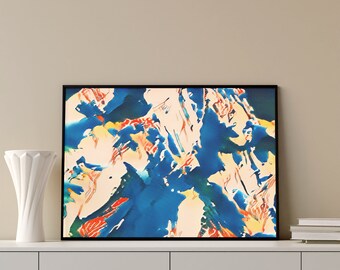 Colourful Abstract Wall Art Prints | Modern Art - Vibrant Digital Prints | 'data loss' : experimental digital art with AI
