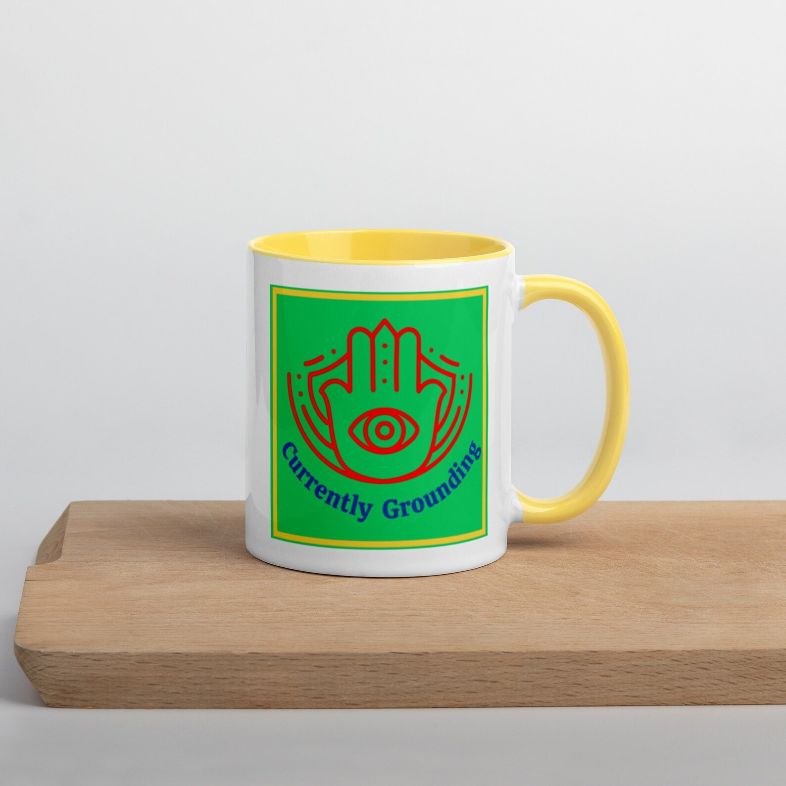 Currently Grounding Ceramic Mug With Colorful Handle Rim and Etsy