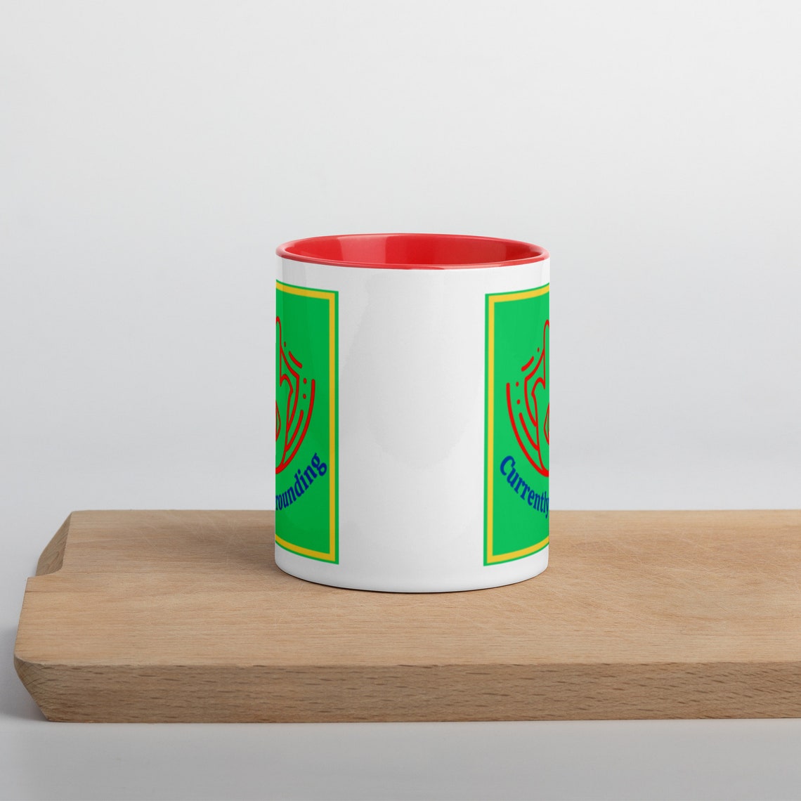 Currently Grounding Ceramic Mug With Colorful Handle Rim and Etsy