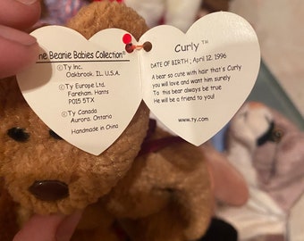 Curly Beanie Baby - Etsy