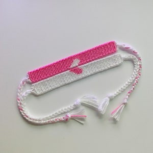 Heart couple alpha bracelet adjustable (colors customizable)