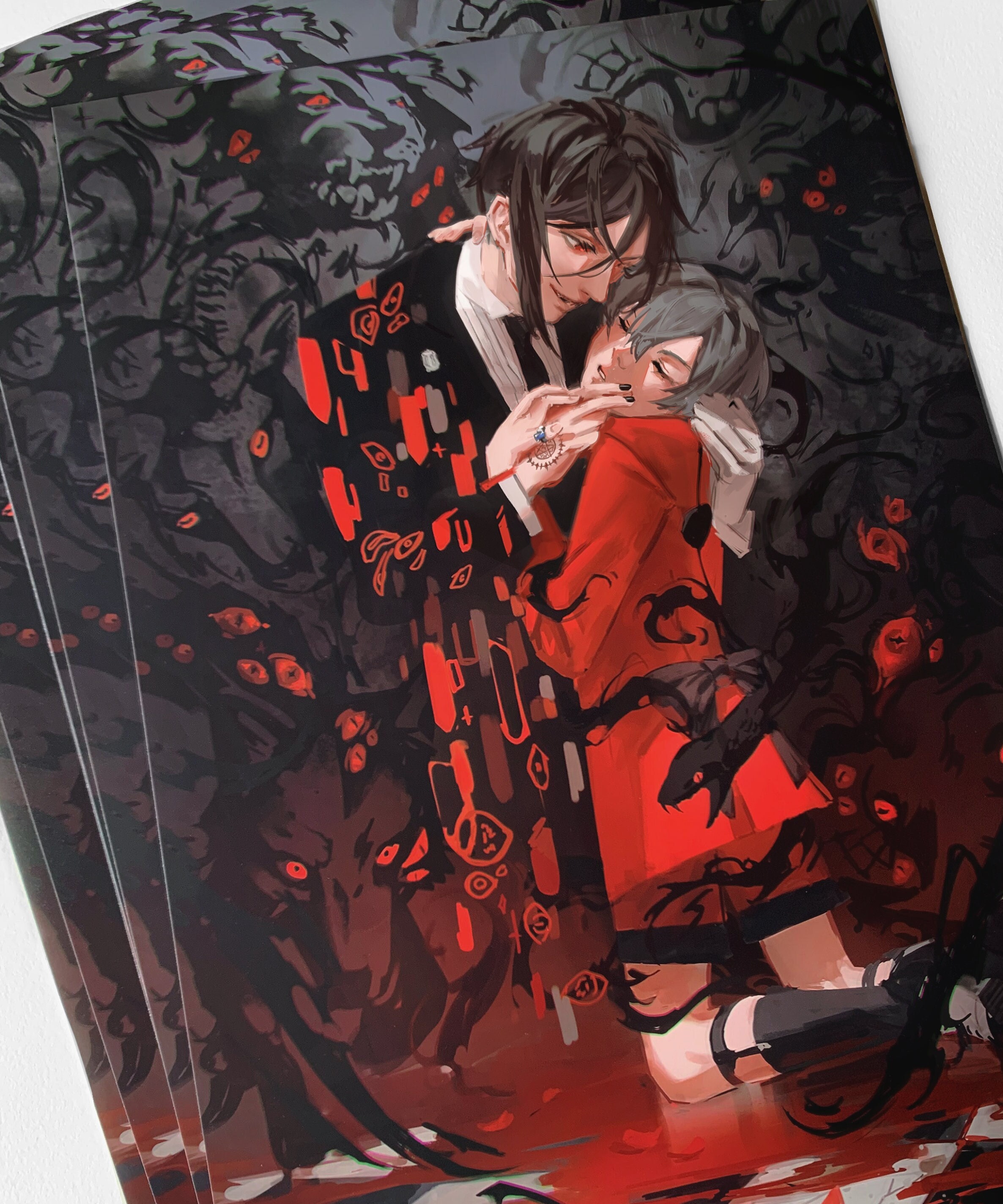 Black Butler Monochrome Kiss Print