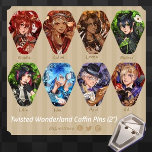Twisted Wonderland - Coffin Pins