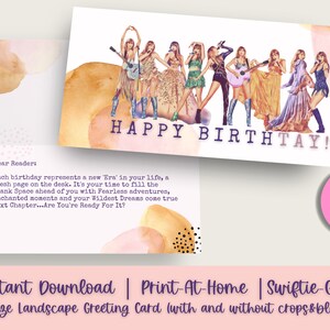 Feliz cumpleaños 'Tay'/Querido lector/Tarjeta de cumpleaños digital inspirada en Eras/Descarga instantánea/Impresión en casa/Humor
