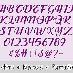 Purple Glitter PNG Letters Digitally Downloadable PNG Alphabet Font ...