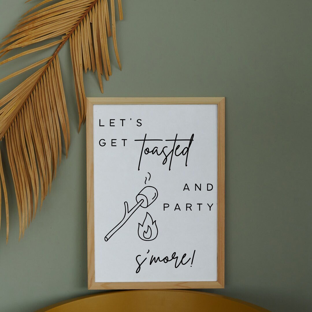 Toast Signs Let's Get Toasted Printable | Event Sign | Dessert Sign | Wedding Sign ...