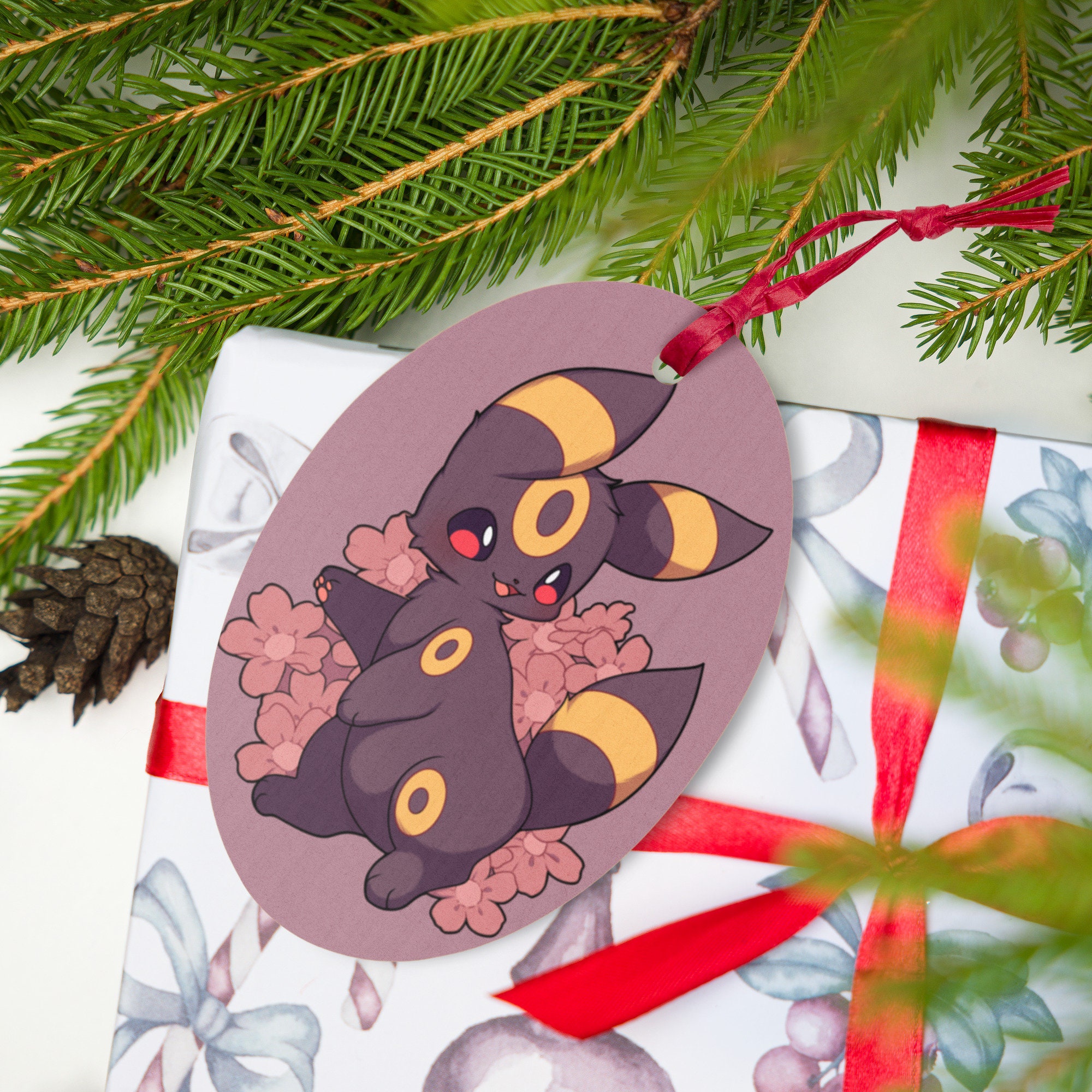 Umbreon Espeon Eevee Evolution Pokemon Love You To The Moon And Back  Personalized 2023 Holiday Merry Christmas Decorations Ornament - Mugteeco