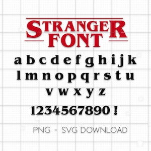 Stranger lettertype SVG digitale download