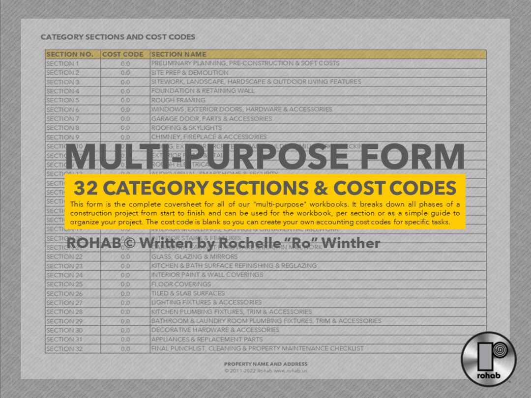 Construction Project Guide Sheet Construction Project Category Sections