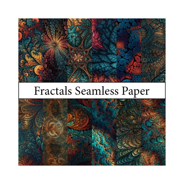 seamless fractal pattern digital paper