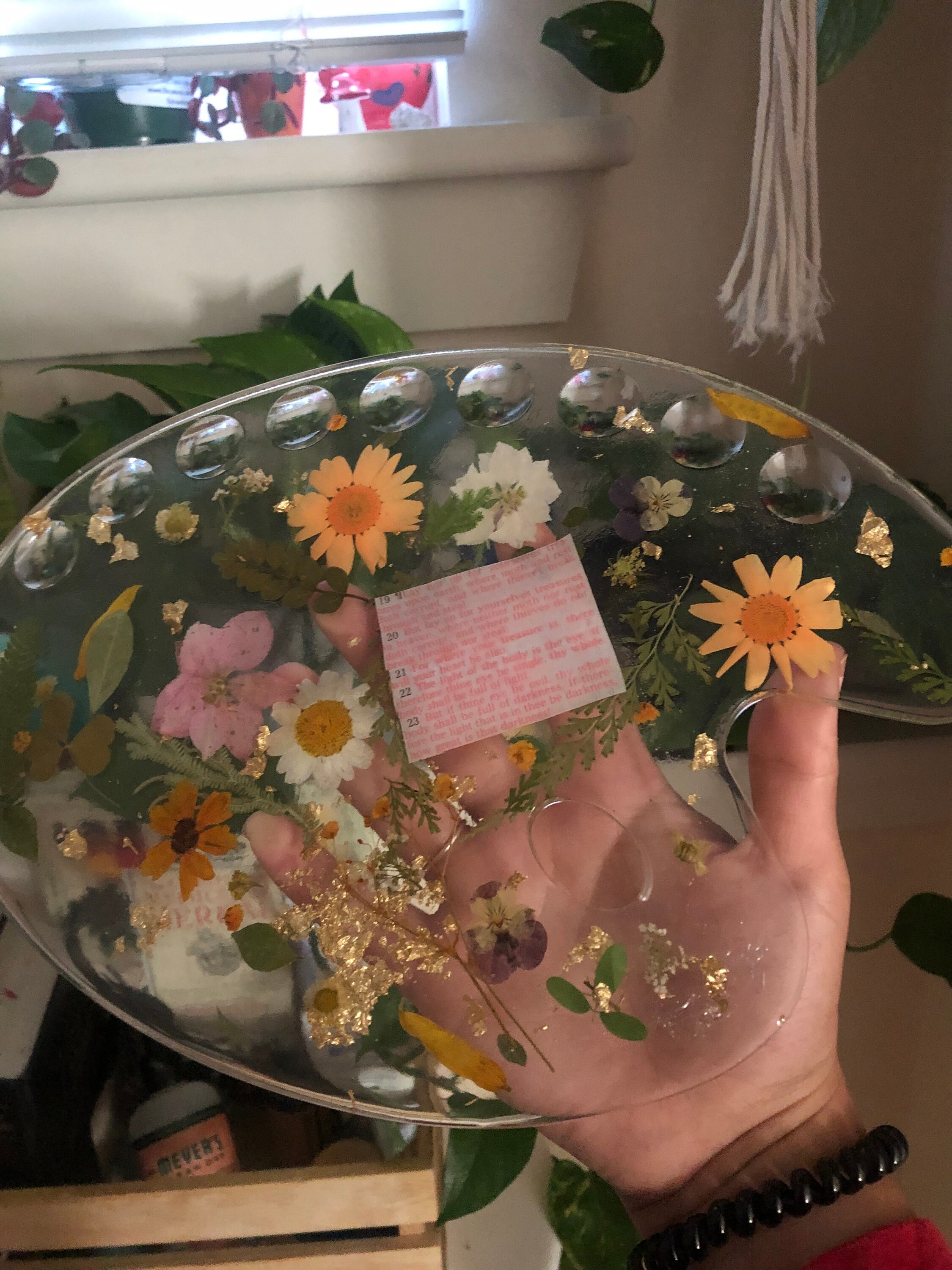 Resin Art Pallet Resin Gift. Floral Resin. Art Gift for A Etsy