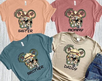 Custom Disney Animal Kingdom Family Matching Shirt, Personalized Disney Safari Shirt, Disneyworld Family Trip Shirt, Mickey Minnie Safari