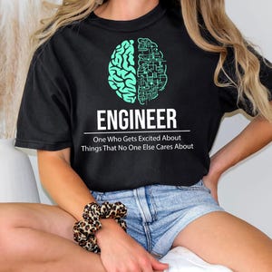Comfort Colors Engineer Shirt, Funny Engineer Tee, Nerdy Brain Graphic Tee, STEM Gift, Tech Lover Tee, Engineering Humor T Shirt