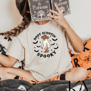 Cowboy Ghost Halloween Tee: Boot Scootin&#39; Spooky Western Shirt