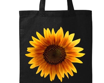 Sunflower Tote Bag, Flower Tote Bag, Tote Bag For Women, Sunflower Lover Tote Bag, Botanical Tote Bag, Mother's Day Gift, Canvas Tote Bag
