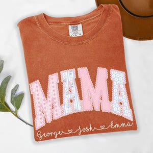 Comfort Colors® Mama Shirt, Personalized Mama Shirt, Custom Name Mama Shirt, Kids Names Shirt, Mothers Day Gift, Print Only — Not a Patch image 5
