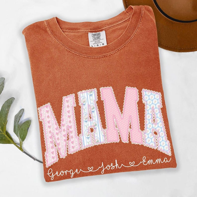 Comfort Colors® Mama Shirt, Personalized Mama Shirt, Custom Name Mama Shirt, Kids Names Shirt, Mothers Day Gift, Print Only — Not a Patch image 5