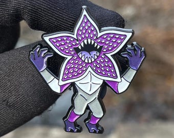 Demi Demogorgon Enamel Pin | Demi Gorgon | Horror | Stranger Things | Subtle | Eleven | Soft Enamel | Lapel | LGBTQIA+ Gift | LGBT | Netflix
