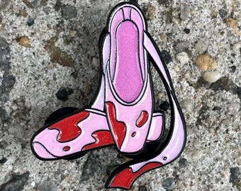 Bloody Ballet Slippers Enamel Pin | Dark Ballerina