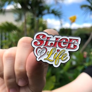 Slice of Life Enamel Pin | Anime | Slice Of Life | Webtoon | LGBT Pride | Soft Enamel Pin | LGBT Badge | Lapel | Gay | Gift | Logo | Lesbian