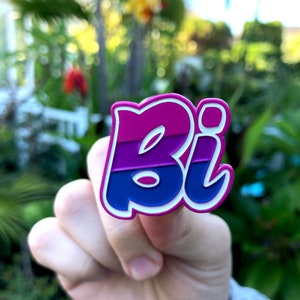 Bi Enamel Pin | Bisexual Pride | Queer Gift | Subtle Pride Pin | LGBT Pride | Bi Badge | Purple Pink Blue | Soft Enamel Pin | Bi Pin | LGBT