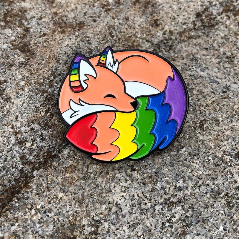 Rainbow Fox Lgbt Shirt - Etsy