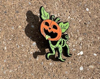 Pumpkin Dog Pin: Halloween Cute Soft Enamel Lapel Badge