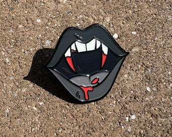 Vampire Fangs Halloween Scary Soft Enamel Lapel Badge