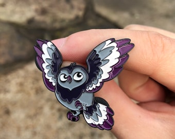 Asexual Pride Owl Soft Enamel Pin