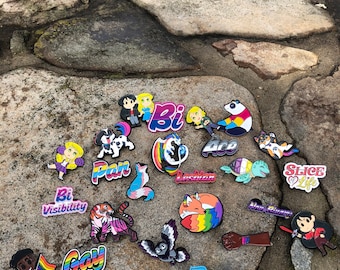 Enamel Pin Bundle: LGBT Pride Soft Lapel Pins - Choose 3