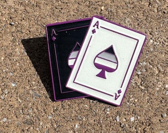 Asexual Ace Cards Pride LGBT Soft Enamel Lapel Badge