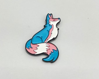 Emaille pin van Trans Fox