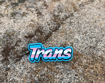 Transgender Enamel Pin | Transgender | Trans Pride | LGBT Pride Badge | Blue Pink White | Soft Enamel Pins | Queer Subtle Pin | Trans | LGBT