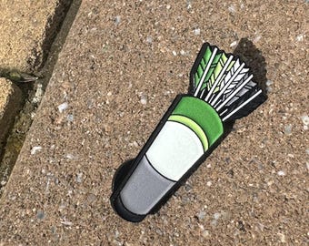 Aromantic Pride Quiver and Arrows Pin: LGBT Soft Enamel Lapel Badge (Great For The Renaissance Fair)