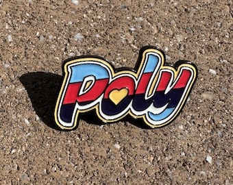 Polyamorous Pride Fox Pin: LGBT Soft Enamel Lapel Badge