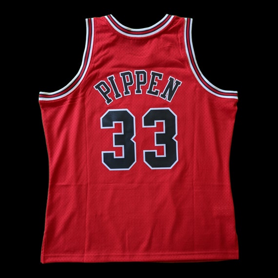 Chicago Bulls Scottie Pippen Mitchell & Ness NBA Jersey XL XLarge Black  Red NWT