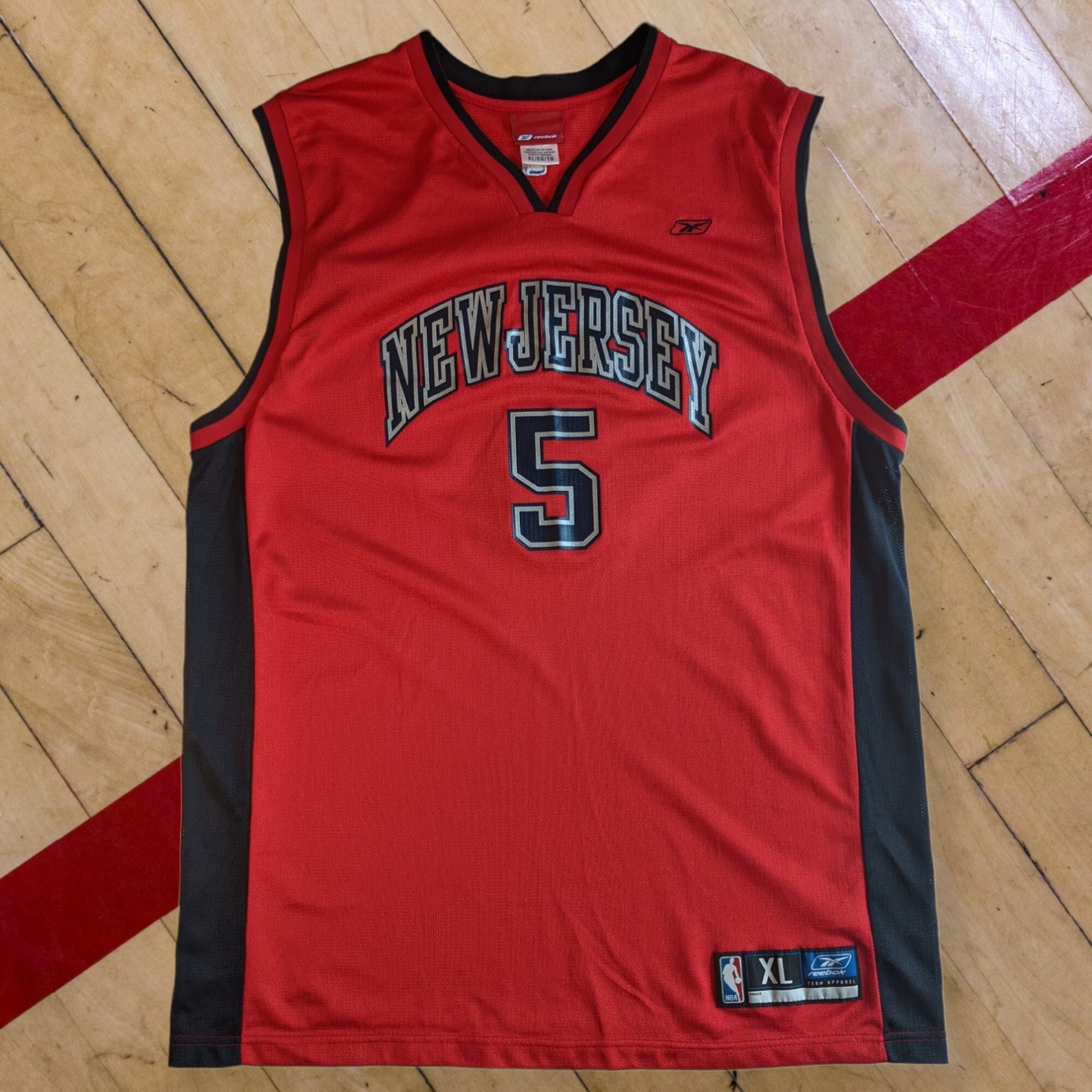 Men's Size XL - Vintage Nike Jason Kidd #5 NJ Nets - Hardwood Classics  Jersey