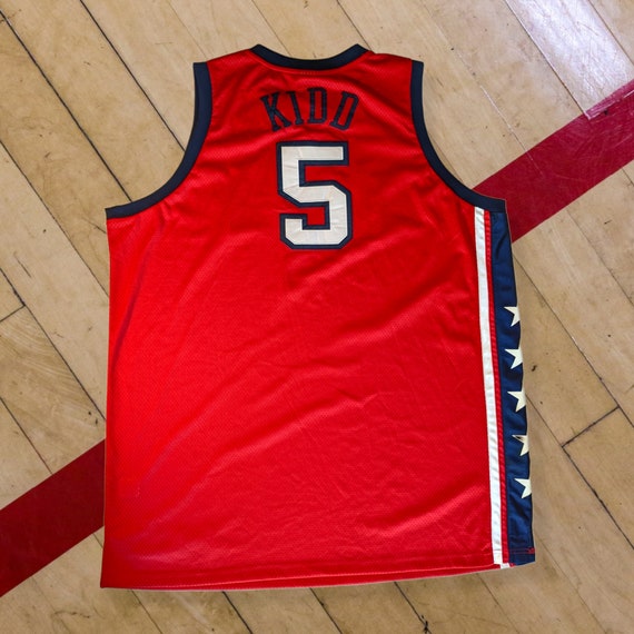 Vintage Jason Kidd New Jersey Nets Authentic Champion Jersey 56 NBA