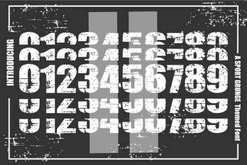 Grunge Stacked Font - Etsy