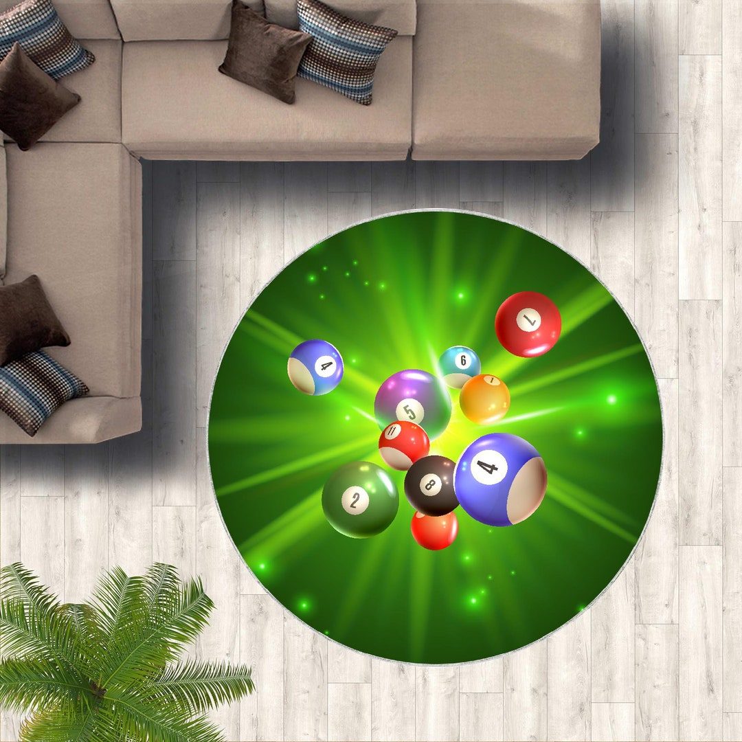 Bingo Balls Rug Billiard Balls Rug Colourful Balls Rug Etsy